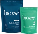 Bio.me Daily Prebiotic Fiber & Synbiotic Bundle - Fiber Powder for Digetical Health & Bloating - Pre, Pro, Postbiotic for Gut Health & Imune Dupport, Non-GMO, Gluten Free - 30 Servings, 60 Capsules