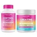 Suplemen Dukungan Stork Pink untuk Perempuan 124; Cortisol Kompleks dengan Adaptogens & Creatine Monohydrate Powder 1124; Energy, Focus, Hormone, Mood & Cognitive Wellness untuk Women