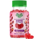 Biotin Jelly Bean Vitamin, Max Strength Biotin for Hair, Skin and Nails, 10000mcg per Serving, Hair Growth Vitamin for Men and Women, 120 Strawberry Blast Jelly Beans, Kosher