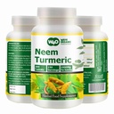 Neem Turmeric Capsules (Tablet) - High-Potency Azadirachta Indica Tablet, Neem Leaves dan Turmeric di Equal Ratio - 300 tablet, 150 Serving, 1000 Mg.