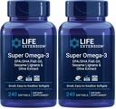 Extension Super Omega- 3 EPA / DHA Fish Oil, Sesame Lignans & Olive Extract - Heart, Brain, Inflammation Health Support, Gluten- Free, Easy to Swallow, Non- GMO, 240 Softgeels (Paket 2)