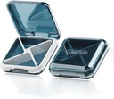 DUBSTAR Daily Pill Organizer, 4 Comparable Portable Travel Kasus Pil Kecil, Kotak Pil untuk Pocket Purse untuk Hold Vitamin, Cod Liver Oil, Suplemen dan Obat (Biru)