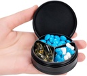 Kompartemen Kasus Metal 3 - Pocket Purse Pill Box Aluminium Travel Pill Container Medicine Organizer Portable Daily Pil Holder for Vitamin Medication Fish Oils