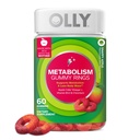 OLLY Metabolism Gummy Rings, Metabolism and Cellular Energy Chewable Suplement, * Apple Cider Vinegar, Vitamin B12, Chromium Picolinate, Apple Flavored, 60 Day Count