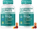 SmartyPants Prenatal Multivitamin Gummies, Omega 3 (DHA / EPA), Methylfolat, Biotin D3, C, Vitamin B12, B6, A, K & Zinc, Gluten Free, 120 Count (40 Hari Supply) (Paket 2)