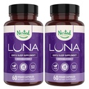 Sarjana Luna Sleep Aid - Non- Habit Membentuk Pill Tidur Alam untuk Dewasa dengan Ingregensi Alami Sumber Akar Valerian, Meloparin, Chamomile, Lemon Balm, dan Lebih - 120 Vegan Capsules