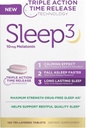 NB Sleep3 Triple Action Time Rilis Melonatin Aid, 10mg, Maximum Power, Drug-Free, 120 Tri- Lalered Tablet, dengan L- Theanine