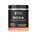 Synergies RAW BCAA Powder - Vegan 2: 1 Amino Acids dengan L- Glutamine - Muscle Recovery, Endurance & Hydration Dukungan - Cincin Persik Sour, 30 Servings