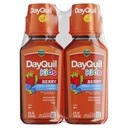 Vicks Kids DayQuil Berry Cold & Cough Medicine Co-Pack, Daytime Relief of Multiple Symptoms, Greatting Berry Flavor, Free of Alkohol & Acetaminofhen, For Ages 6 +, 2x8oz