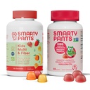 SmartyPants Kid Multivitamin Fiber Suplement Gummies and Probiotic Imunity Bundle: Omega 3 Fish Oil (EPA / DHA), Vitamin D3, C, Vitamin B12, B6, Digetile & Imune Support (30 Hari Tambahan)