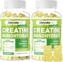 ElevateLife Creatine Monohydrate Gummies 5g for Men Women - Sugar Free Chewable Supplemen. 180 Gummies Lemon