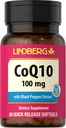 Lindberg CoQ10 100mg Softgeels 124; 60 Count 124; Koenzim Q10 Suplemen untuk Perempuan dan Pria 124; dengan Pepper Hitam Ekstrak 124; Non-GMO, Gluten Bebas