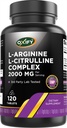 Oxify L-Arginine L-Citrulline Kompleks 2000 mg Per Serving 124; 120 Tablet 14; Gluten- Bebas, Non- GMO 124; Suplemen Dibuat di AS