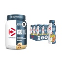 Bundle of dymatize Performance Protein Shake, Fruity Pebbles (12 pack) + ISO100 Whee Protein Powder Isolate, Gourmet Vanilla (20 Pelayan)