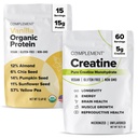 Kompleks Protein & Creatine Bundle 124; Organik Vanila Protein + Mikronized Creatine untuk Pemulihan & Energi