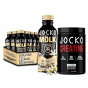 Jocko Mölk Grass Fed Protein Shakes - Siap untuk Minum (Paket 12) Vanilla + Jocko Creatine