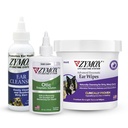 Raja PET BRANDS ZYMOX Enzymatic Ear Wipes dan Otic Ear Solusi untuk Anjing dan Kucing - Produk Bundle - untuk Dirty, Waxy, Telinga Smelly dan untuk Infeksi Telinga, 100 ct, 4 oz dan 4 oz