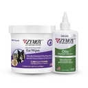 Raja PET BRANDS ZYMOX Enzymatic Ear dan Otic Solution Hydrocortisone Free for Dogs & Cats - Product Bundle - untuk Dirty, Waxy, Smely Ears & to Sothe Infeksi, 100 Count Wipes & 4oz Bottle