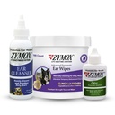 Raja PET BRANDS ZYMOX Enzymatic Ear Wipes, Ear Cleanser, & Otic Ear Solusi untuk Anjing dan Kucing - Produk Bundle - untuk Dirty, Waxy, Smelly Ears dan untuk Infeksi Ear, 100 ct, 4 oz dan 1.25 oz