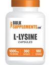 BulkSuplements.com L- Lysine HCI Capsules - Lysine Suplement, Esculity Amino Acid - Gluten Free, 2 Capsules), per Serving 360 Count (Pack of 1)