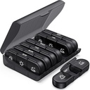 PULIV Weekly Pill Organizer 3 Times sehari, Portable Travel Pill Box 7 Day dengan Large Pil Containers, Light- Proof Pil Kasus untuk Vitamin, Medication, Suplemen dan Fish Oils (Hitam)