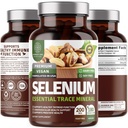N1N Premium Pure Selenium [200MCG, Max Absorpsi] Estial Trace Mineral untuk menyokong kekebalan dan Prostate Fungsi, 180 Veg Caps