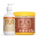 Dog Skin & Allergy Dukung Bundle: Fish Oil Omega 3 + Allergy Relief Chews for Itchy Skin, Immune & Digetical Health