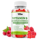 Vitamin B Complex Gummies for Women & Men - Vitamin B12, B1, B2, B3, B5 & B6 -B Kompleks Vitamin C Vitamin, Magnesium & Cholin Flavor, 60 Count