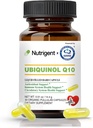 Ubiquinol CoQ10 50 mg, Liquid Filed Organic Capsules, Suplemen Absorpsi Tinggi Q10, Antioksidant untuk Produksi Kesehatan & Energi, 30 Count