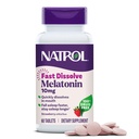 Natrol Melonatin 10mg Quast Dissolve Tablet - Strawberry Flavor, 60 Count, Sleep Duet, Quast Dissolve Meltonin untuk Dewasa, 60- Day Supply