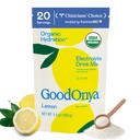 GOODONYA NADRU Organik Electrolyte Minum Mix, bubuk Hidration Organik Tersertifikasi, Non- GMO, Biochecked Glyphosate Bebas, Gula Rendah, Flavor Lemonade, Tidak ada Flavors Articial, 20 Hamba