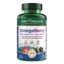 Kesucian memproduksi OmegaBerry Fish Oil dengan Vitamin D3 dan Organik Acai - 1250mg konsentrasi Molecully Distiled Ultra Pure Omega- 3 Fish Oil, 500mg DHA + 650mg EPA - 60 Soft Gels - 30 Hari Suppply from