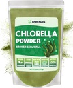 XPRS Nutra Organic Chlorella Popper - Broken Cell Wall Chlorophill Pounder - Chlorella Organic Pounder untuk kekebalan - Vegan Friendly Chlorella Powder Organik untuk Protein Lengkap (16 Ounce)