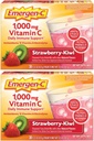 Emergen- C 100mg Vitamin C Powder, Strawberry Kiwi Flavor, Antioksidants, B Vitamin dan Electrolite, Vitamin C Suplemen Imune, 30 Count (Paket 2)
