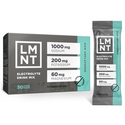 LMNT Zero Sugar Electrolytes - Raw Unflafedored Salt 124; Drink Mix 126; 30- Count
