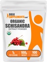 BulkSuplements.com Organic Schisandra Extract Powder - Schisandra Suplemen, Schisandra Berries, Herbal Supplement - Gluten per Serving, 100g (3.5 oz) (Paket 1)