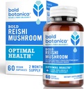 Boteanica Reishi Mushroom Capsules - 100% Fruiting Body - Ekstrak Organik Reishi Terkonsentrasi untuk Dukungan Imune & Core Wellness - Tidak ada Mycelia & No Grain - 60 Vegan Capsules