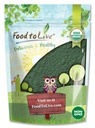 Makanan untuk Bubuk Spirulina Hidup Organik, 4 Poundster- Non- GMO, Kosher, Raw Blue-Green Algae, Vegan Superfood, Bulk, Non-Irrated, Murni Vegan Green Protein, Rich in Vitamin & Mineral, Hebat untuk Minuman