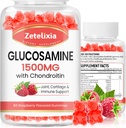 2 Kemas Glucosamin Chondroitin Gummies, Glucosamin Chondroitin dengan MSM, Elderberry, Turmeric - Tambahan Bersama untuk Dewasa, Pria & Wanita, 120 Cacah