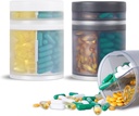 2 Pack KIGI Large Kapasitas Medicine Organizer dan Pil Kasus dengan 4 Kompartemen