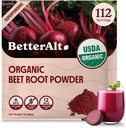 Tambahan Alt Organic Beet Root Powder, USDA Certified - Nitric Oxide Suplement, Beet Juice Powder Superfood untuk Health Heart, Beetroot Supplemen, Beetroot Powder - 112 Serbu, 1 lb