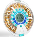 Windtrace Otomatis Pill Dispenser untuk Elderly, Electronic Monthly Pill Organizer dengan Alarm & Light, 28 Day Smart Lock Medicement, Timed Pill Dispenser Machine untuk Prascriptions & Vitamin