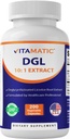 Vitamin DGL Licorice 3800 mg Equivalen Per Serving (from 10: 1 Extract 380 mg) - 10X stronger - Supports Heally Digeatly & Respiratory Functions - 200 Capsules