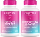 Pink Stork Prep & Fertility Dukung - Vitex, Inositol, Membusuk - Kontrol Kelahiran Cleanse - 2 Pack