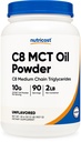 Nutricost C8 MCT Powder 2LBS (32oz) - 95% C8 MCT Oil Powder