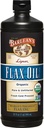 Barlean 's Organic Lignan Omega 3 Flaxseed Oil Suplemen untuk Pria dan Wanita, Cold Press Flax Seeds, 7230mg Acid Gendut ALA, Vegan dan Gluten Bebas, 32 oz