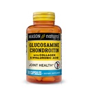 MASON NATURAL Glucosamine Chondroitin with Collagen & Hyaluronic Acid, 45- Day Supply Capsules for Normal Joint, Mobility, Flexibility, & Aging Dukungan, 90 Kapsul