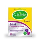 Culturelle 3-1 Lengkap Probiotic Daily Formula, Suplemen Probiotik Sekali Per Hari, Membantu Sistem Digetisasi Anda Kerja Lebih Baik, Mendukung Pertahanan Ammune Alam, Ditambah Omega 3, Non-GMO, 30 Count