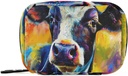 Pill Box Fun Cow 7 Day Cill Case Travel Pill Organizer Bag dengan Zipper Portable Weekly Vitamin Medicine Suplemen Hoder Pouch Bag