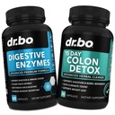 Enzymes & Colon Cleanser Detox - Pengaruh Distribusi & 15 Hari Pil Pembersih Untuk Perempuan & Pria - Laxative Natural Cepat untuk Penangguhan Konstilasi & Pergerakan Bowel